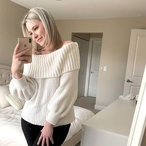 Off the shoulder sweater